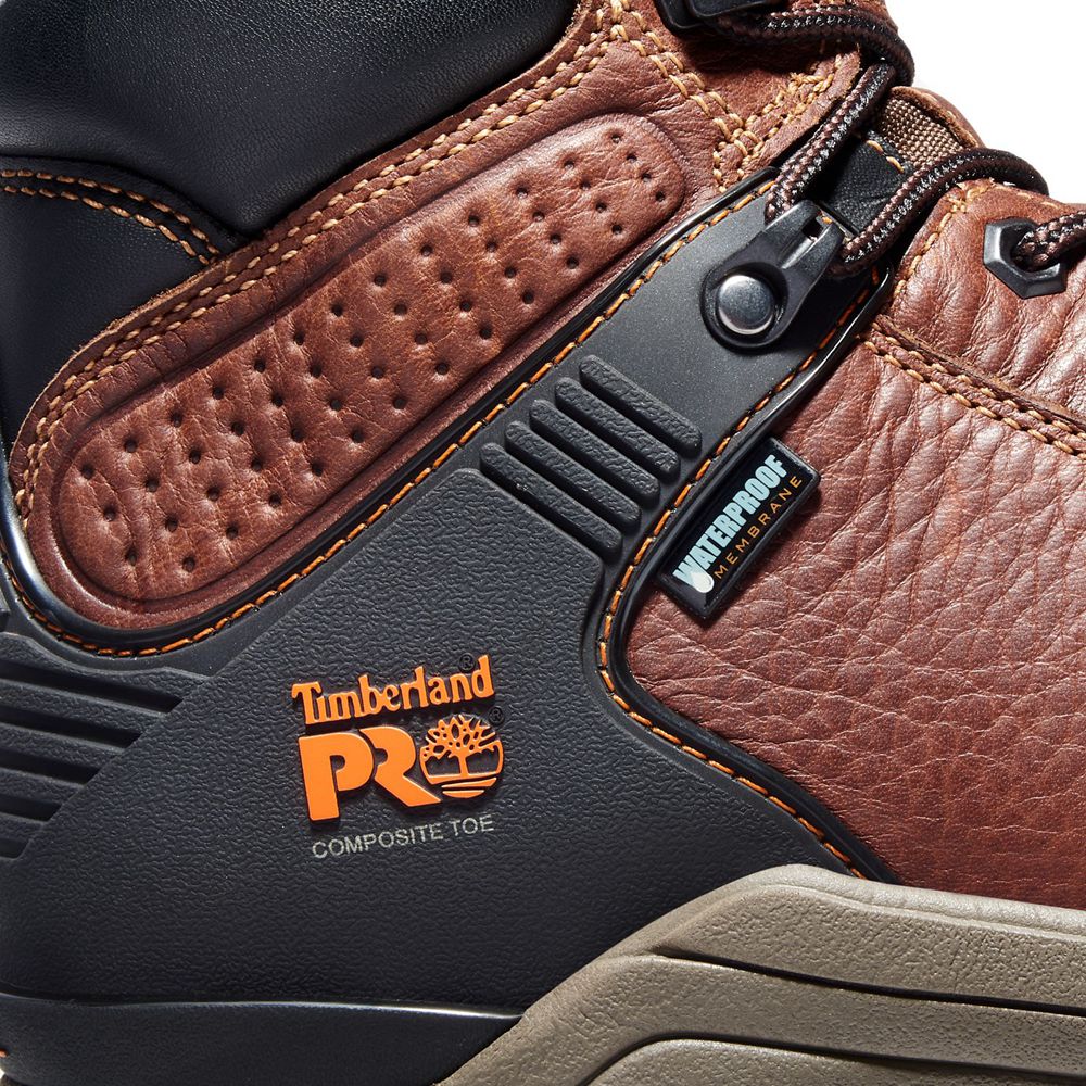 Botas de Trabajo Timberland Hombre Pro® Hypercharge 6\" Comp Toe Marrones/Negras - Chile SKT-371260